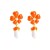 silver fashion elegant Alloy flowers Pearl earrings occidental style Bohemia exaggerating temperament enamel E