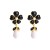 silver fashion elegant Alloy flowers Pearl earrings occidental style Bohemia exaggerating temperament enamel E