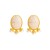 silver Oval Pearl earrings retro high ear stud temperament palace wind Tyrant gold Earring