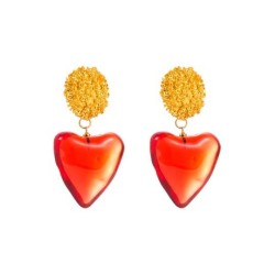 occidental styleins earrings Alloy embed translucent love resin earring temper..