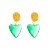 occidental styleins earrings Alloy embed translucent love resin earring temperament exaggerating Earring