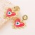 silver occidental style earrings personality love embed Pearl color eyes earring