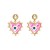 silver occidental style earrings personality love embed Pearl color eyes earring