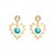 silver occidental style earrings personality love embed Pearl color eyes earring
