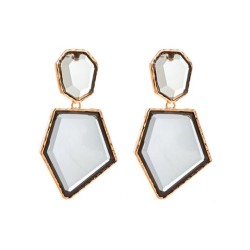 same style occidental style fashion Irregular Alloy embed resin earring exagge..