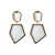 same style occidental style fashion Irregular Alloy embed resin earring exaggerating temperament geometry brief 