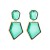same style occidental style fashion Irregular Alloy embed resin earring exaggerating temperament geometry brief 