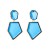 same style occidental style fashion Irregular Alloy embed resin earring exaggerating temperament geometry brief 