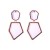 same style occidental style fashion Irregular Alloy embed resin earring exaggerating temperament geometry brief 