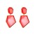 same style occidental style fashion Irregular Alloy embed resin earring exaggerating temperament geometry brief 