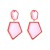 same style occidental style fashion Irregular Alloy embed resin earring exaggerating temperament geometry brief 