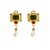 occidental style fashion retro trend Alloy diamond embed Pearl earring medium gold earrings diamond Round long 