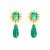 occidental style fashion retro trend Alloy diamond embed Pearl earring medium gold earrings diamond Round long 