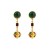 occidental style fashion retro trend Alloy diamond embed Pearl earring medium gold earrings diamond Round long 