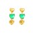 silver high retro palace wind earrings woman  fashion resin Alloy multilayer love