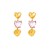 silver high retro palace wind earrings woman  fashion resin Alloy multilayer love
