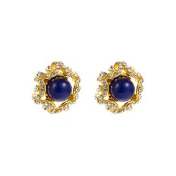 silver atmospheric fashion Alloy embed Rhinestone Beads ear stud Ladies high e..