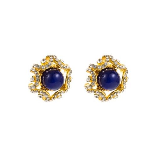 silver atmospheric fashion Alloy embed Rhinestone Beads ear stud Ladies high earrings Earring