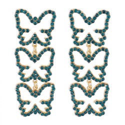 E occidental style Earring  creative hollow butterfly geometry earrings Pearl ..