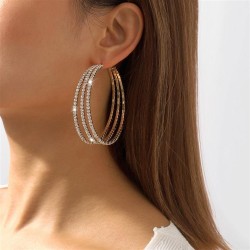  exaggerating multilayer circle earrings  occidental style fully-jewelled wind..