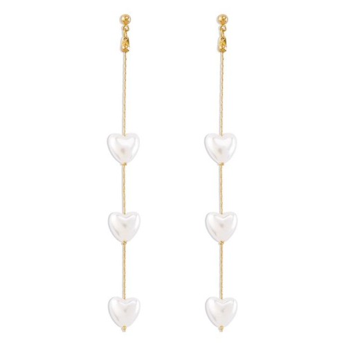E personality samll temperament earrings  long style Pearl love Earring wind elegant earring woman