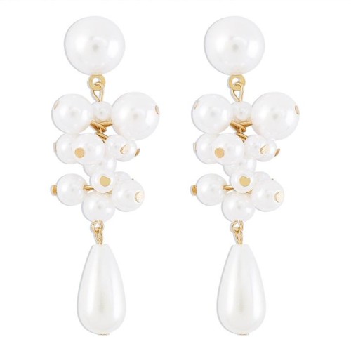  retro imitate Pearl earrings  Drop-type personality fashion earring sweet small fresh Earring