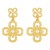 E brief flowers earrings  hollow fashion embed earring Metal medium wind samll Earring woman