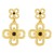 E brief flowers earrings  hollow fashion embed earring Metal medium wind samll Earring woman