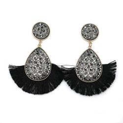 occidental style occidental style ethnic style retro sector diamond tassel ear..