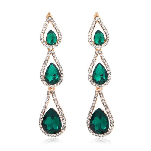 personality fashion trend drop diamond gem earrings Earring