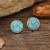 high personality occidental style Round blue turquoise earrings Earring