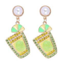 occidental style atmospheric fashion summer day fruits earrings Alloy diamond ..