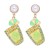 occidental style atmospheric fashion summer day fruits earrings Alloy diamond enamel ear stud woman