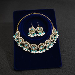 occidental style retro wind Metal exaggerating earrings necklace set  sector f..