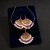 occidental style retro wind Metal exaggerating earrings necklace set  sector fully-jewelled Pearl neckl