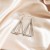  flash diamond geometry long style earring   triangle diamond all-Purpose multilayer geometry Earring pe
