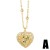  Zirconium personality love pendant embed colorful diamond heart-shaped necklace clavicle chainnkb