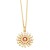 occidental style fashion bronze gilded fully-jewelled sun flower eyes pendant necklacenkq