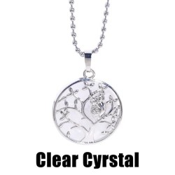 twining surround crystal drop Life tree pendant necklace clavicle chainnk
