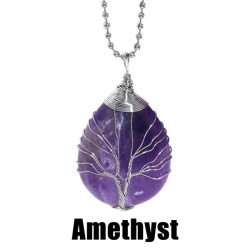 occidental style crystal love Moon necklace woman  twining surround Life tree ..