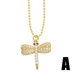 fashion small fresh necklace woman bronze gilded embed zircon clavicle chainnk