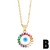 occidental style personality eyes necklace woman embed color zircon eyes clavicle chainnk