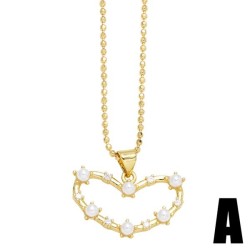 occidental style temperament all-Purpose Pearl love necklace woman samll clavi..