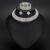 occidental style fashion necklace earrings ring bangle four hollow diamond circle pattern