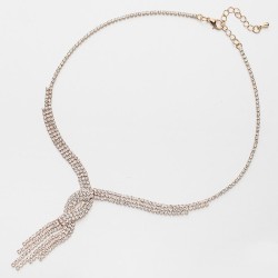 occidental style Rhinestone bride necklace Rhinestone retro Rhinestone necklac..