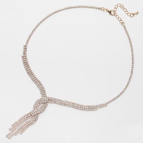 occidental style Rhinestone bride necklace Rhinestone retro Rhinestone necklace