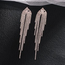 Korean style long style earrings temperament tassel claw chain crystal Rhinest..
