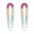 occidental style  gradual change color Rhinestone long style tassel big earrings personality flash diamond 
