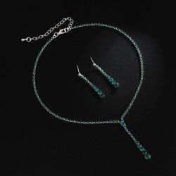 Japan and Korea fashion chain chain color Rhinestone necklace chain clavicle c..