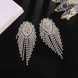 occidental style wind Rhinestone tassel woman  fashion new color big earringsE